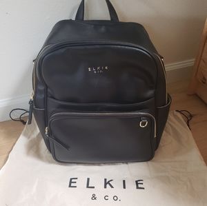 Vegan leather Backpack - Black w/ gold hardware